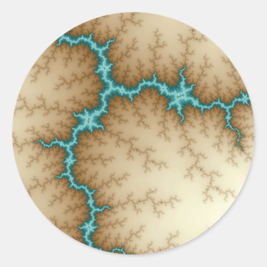 Sticker Rond Flash bleu - Fractal (Devant)
