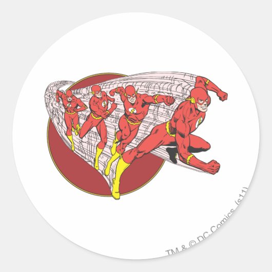 Sticker Rond Flash en mouvement (Devant)