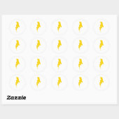 Sticker Rond flash jaune (Feuille)