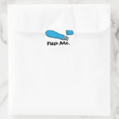Sticker Rond flash me lecteur flash design (Sac)