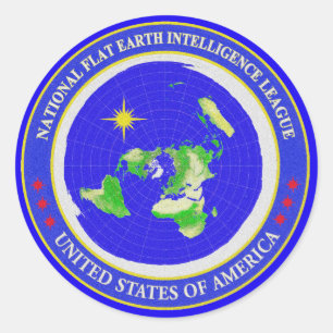 Sticker Rond Flat Earth Designs - Intelligence League USA