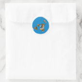 Sticker Rond Flat Earth Map - Azimuthal Equidistant Projection (Sac)