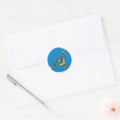 Sticker Rond Flat Earth Map - Azimuthal Equidistant Projection (Enveloppe)