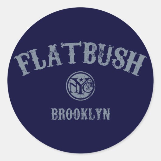 Sticker Rond Flatbush (Devant)