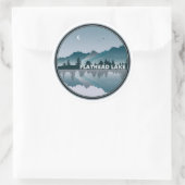 Sticker Rond Flathead Lake Montana Réflexion (Sac)