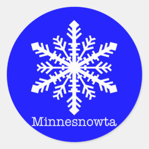 Sticker Rond Fléau de neige du Minnesnowta
