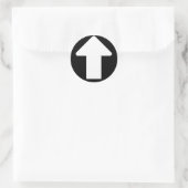 Sticker Rond Flèche blanche (Sac)