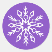 Sticker Rond Flèche blanche Améthyste violet (Devant)