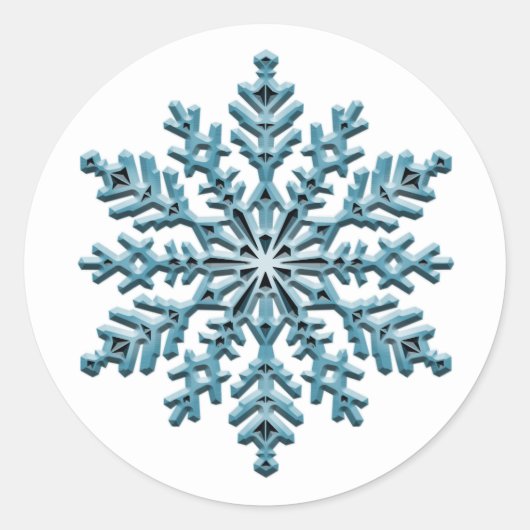 Sticker Rond Flèche de neige (Devant)