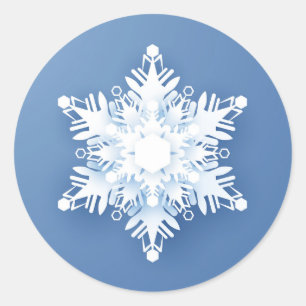 Sticker Rond Flèche de neige