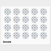 Sticker Rond Flèche de neige bleu clair et blanc (Feuille)