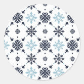 Sticker Rond Flèche de neige bleu clair et blanc (Devant)