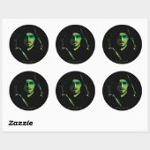 Sticker Rond Flèche | Découpe verte avec flèche (Feuille)