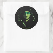 Sticker Rond Flèche | Découpe verte avec flèche (Sac)