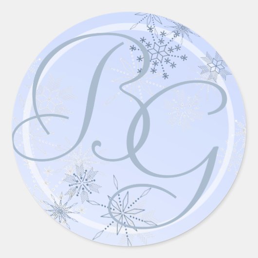Sticker Rond Flèche-neige bleu glace (Devant)