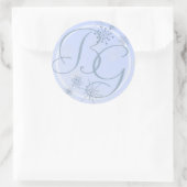 Sticker Rond Flèche-neige bleu glace (Sac)