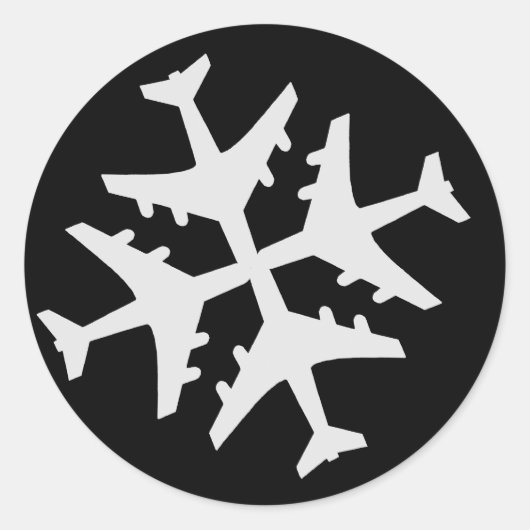 Sticker Rond Flèche-neige de l'avion (Devant)