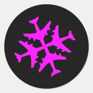 Sticker Rond Flèche-neige de l'avion