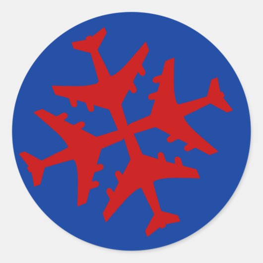 Sticker Rond Flèche-neige de l'avion (Devant)