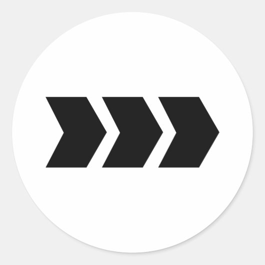 Sticker Rond flèche noire droite (Devant)