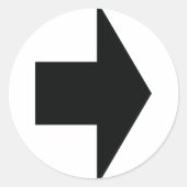 Sticker Rond flèche noire droite (Devant)