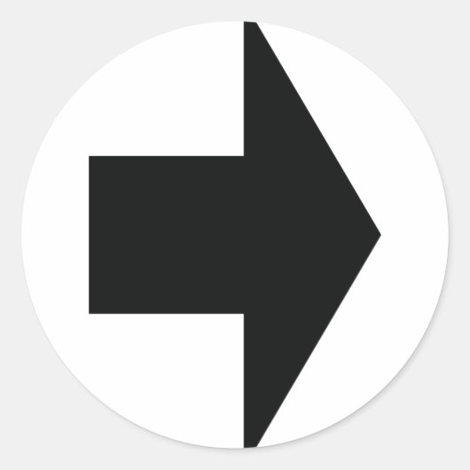 Sticker Rond flèche noire droite (Devant)