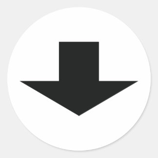 Sticker Rond flèche noire vers le bas