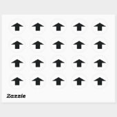 Sticker Rond flèche noire vers le haut (Feuille)