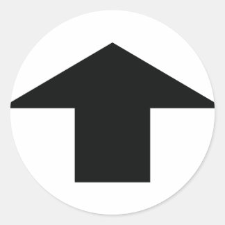 Sticker Rond flèche noire vers le haut
