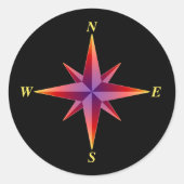 Sticker Rond Flèche nord (Devant)