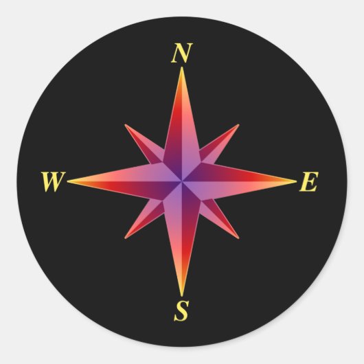 Sticker Rond Flèche nord (Devant)