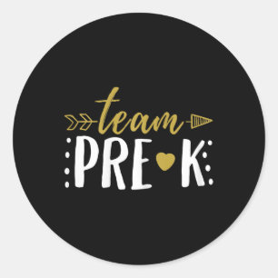 Sticker Rond Flèche pré-k de l'enseignant préscolaire