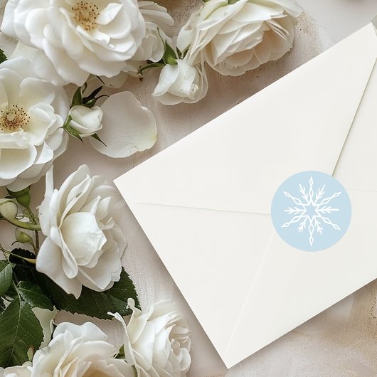 Sticker Rond Flèches blanches d'hiver bleu