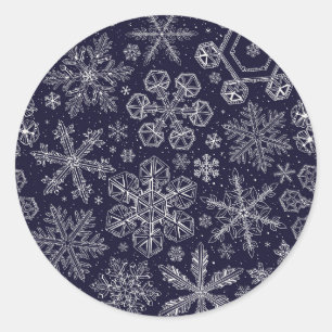 Sticker Rond Flèches blanches sur bleu