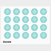 Sticker Rond Flèches blanches Turquoises (Feuille)
