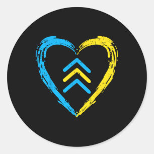 Sticker Rond Flèches de sensibilisation au syndrome de Down Tri