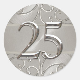 Sticker Rond Flèches en argent Filigree 25