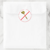 Sticker Rond Flèches fléchées interdites ! (Sac)