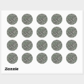 Sticker Rond Flèches modernes du milieu du siècle (Feuille)