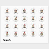 Sticker Rond Fleece Navidad Sheep (Feuille)