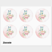 Sticker Rond Fleur (Feuille)