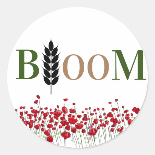 Sticker Rond Fleur (Devant)