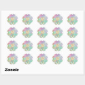 Sticker Rond Fleur (Feuille)