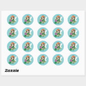 Sticker Rond Fleur (Feuille)
