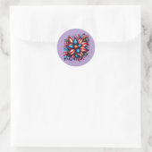Sticker Rond Fleur 4 juillet (Sac)