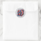Sticker Rond Fleur 4 juillet (Sac)