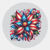Sticker Rond Fleur 4 juillet (Devant)