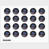 Sticker Rond Fleur atomique (Feuille)