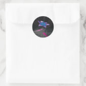 Sticker Rond Fleur atomique (Sac)
