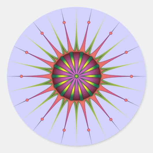 Sticker Rond Fleur Blacklight (Devant)